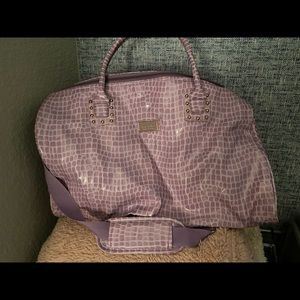Purple Snakeskin Nicole Miller New York Duffle